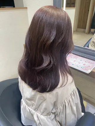 ミディアム カラー 赤み消しカラー🌱 YUZUKI🫧のヘアスタイル