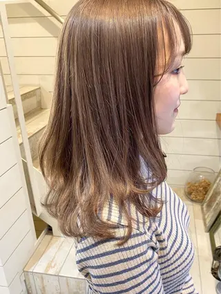 セミロング カラー 渋谷/韓国風 西原直樹のヘアスタイル