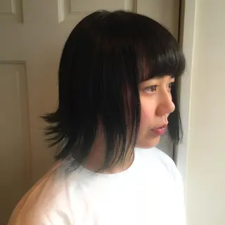 ミディアム カラー ホワイト&レイヤーカ ットエクステ長畠俊輔のヘアスタイル