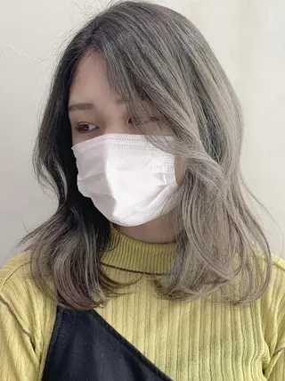 ミディアム カラー パーマ アイブロウ マツエク・マツパ ネイル yelm ［official］のヘアスタイル