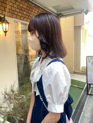 セミロング カラー otoha✳︎ くすみカラーのヘアスタイル