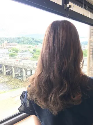 ミディアム カラー ヘアアレンジ 🌿‬ ܸAir 透明感🌱西村知佳のヘアスタイル