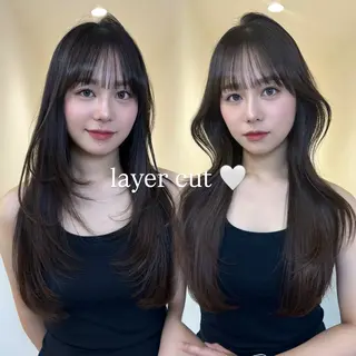 ロング momo /ニュアンスレイヤーのヘアスタイル