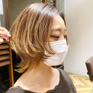 ミディアム カラー 美髪改善・ブリーチ tadasuke⭐️のヘアスタイル