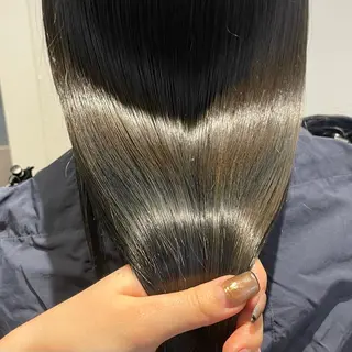 ロング カラー 酸性ストレート・ メンズ 三原 楊子のヘアスタイル