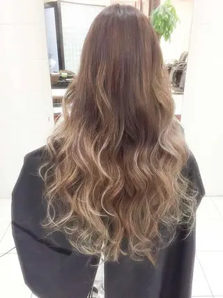 ロング カラー ヘアアレンジ モテ髪透明感❤️ デイズヘアカラーのヘアスタイル