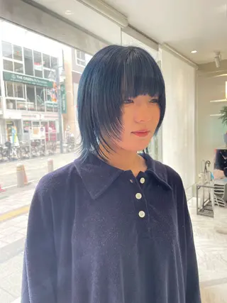 ミディアム カラー カラーモデル⚡️ REONのヘアスタイル