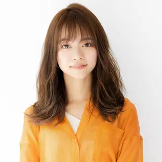 セミロング カラー 自由が丘×似合わせ ディレクター枦山大将のヘアスタイル