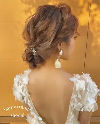 ロング カラー ヘアアレンジ ネイル マツエク・マツパ ハイライト、レイヤー カット/西梅田/中西のヘアスタイル