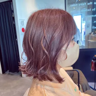 ミディアム カラー 南上 野々佳のヘアスタイル