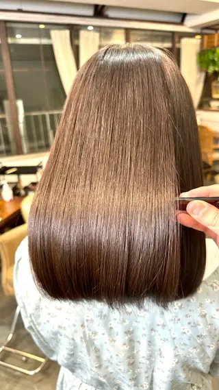 セミロング 🔆髪質改善 透明感 カラー🔆佐々木貴仁のヘアスタイル