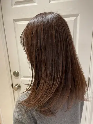 セミロング カラー 柳井 準平のヘアスタイル