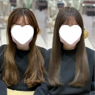 ロング カラー 内田 志乃のヘアスタイル