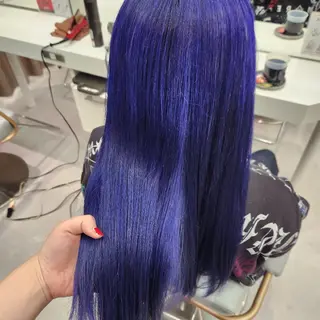 ロング カラー 推しアニメカラー🌈 ツヤ透明感カラー🦄のヘアスタイル