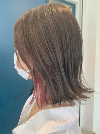 ミディアム カラー 縮毛矯正×艶カラー /中村勇太のヘアスタイル