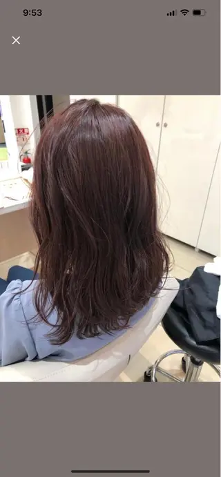 セミロング カラー 髪質改善縮毛矯正 💎TOMOのヘアスタイル