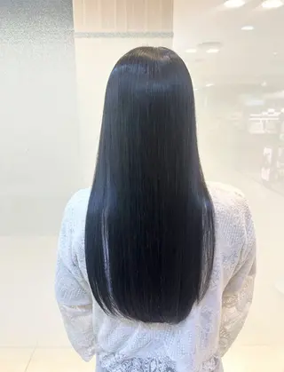 ロング パーマ 艶質改善/縮毛矯正 ササキナツミのヘアスタイル