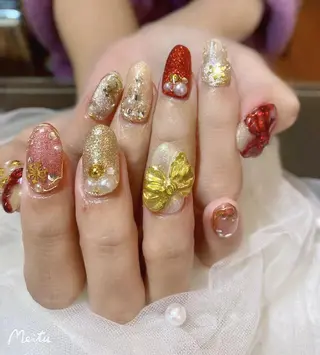 ミディアム パンダ ネイルのネイルデザイン