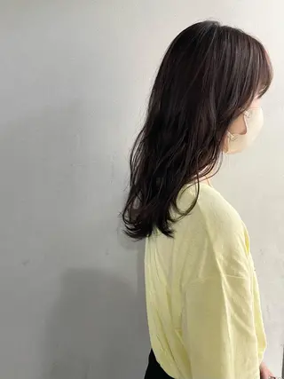 ロング カラー パーマ ヘアアレンジ メンズ キッズ ネイル マツエク・マツパ アイブロウ #tag 稗田綾加のヘアスタイル