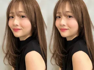 セミロング 韓国カット/透明感 カラー/NANAMIのヘアスタイル