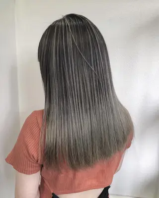 セミロング カラー ヘアアレンジ GiseL天神カラー 髪質改善/ブリーチのヘアスタイル