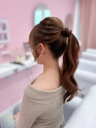 ロング ヘアアレンジ Set Salon Mémoire by miuprierre所属・推し活🪄🩷 川上 佳奈のヘアスタイル