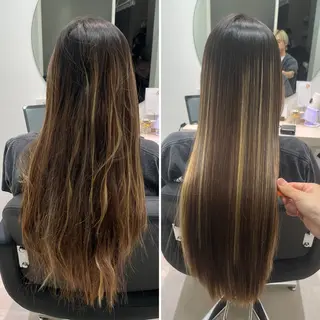 ロング 東梅田エリアカラー ヘアセットNo. 1のヘアスタイル