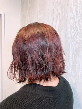 ショート カラー ヘアアレンジ HUENEST アカデミーサロンのヘアスタイル