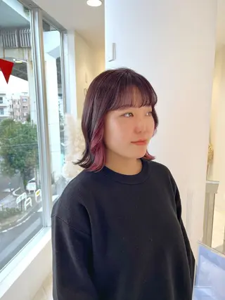 ミディアム 村上 茉莉花のヘアスタイル