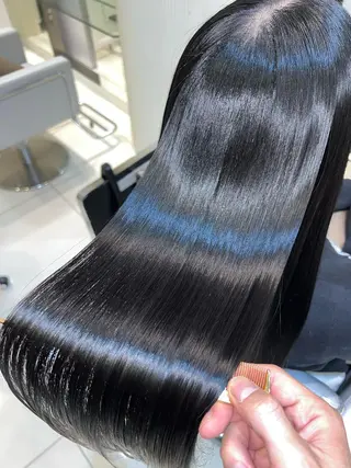 ロング 縮毛矯正/髪質改善/ ブリーチ/東陽町✨のヘアスタイル