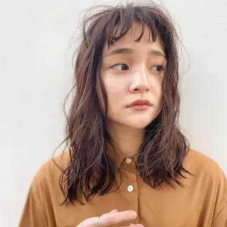セミロング パーマ 下北沢 soiのヘアスタイル