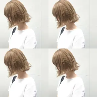 ミディアム カラー ヘアアレンジ 竹内啓太 ボブのヘアスタイル