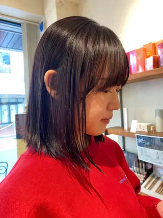 ミディアム カラー ナチュラルヘア🫧 ナナミのヘアスタイル