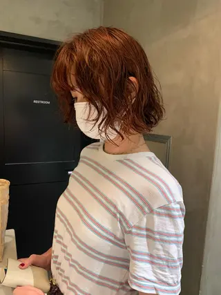 ミディアム カラー パーマ アンニュイヘア🪽 ayumiのヘアスタイル