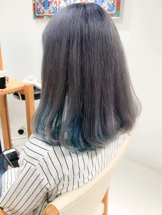 セミロング カラー Days 透明感カラーのヘアスタイル