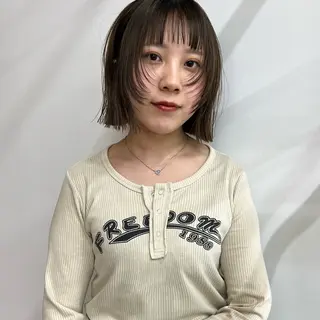 ミディアム 舟橋耀/ブリーチカラ ー/レイヤーカットのヘアスタイル