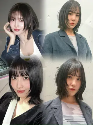 ショート pia/リサコ ボブ/縮毛のヘアスタイル