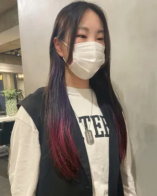 ロング カラー オタク特化🎀 顔まわり🎀ゆうなのヘアスタイル