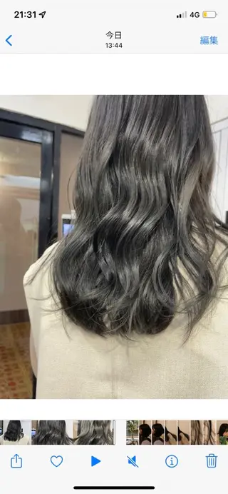 ミディアム カラー Yui. ハイトーン/パーマ/のヘアスタイル