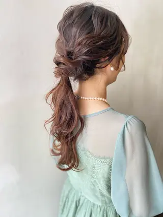 セミロング ヘアアレンジ ⭐️ アユミ⭐️のヘアスタイル