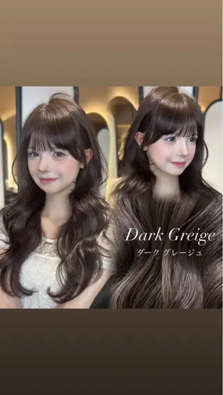 ロング カラー ヘアアレンジ 顔周りcut/艶 ワンカラー♥ちさきのヘアスタイル
