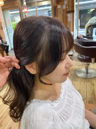 ミディアム 【韓国レイヤー特化 ハッシュカット】のヘアスタイル