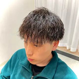 ショート パーマ メンズ レイヤー/韓国ヘア /顔周り/大久保貴之のヘアスタイル