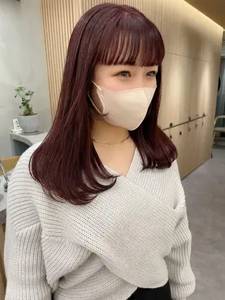 セミロング レイヤー縮毛矯正 ささきすずね💗のヘアスタイル