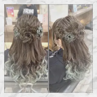 ロング ヘアアレンジ ヘアセット/着付け 𓇼 松本 夏美𓇼のヘアスタイル