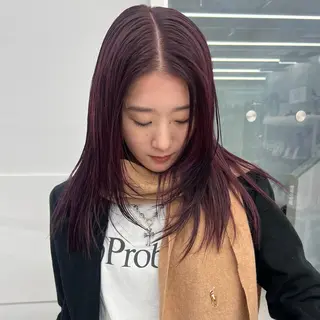 セミロング カラー KYARA HALF 【アカデミー】のヘアスタイル