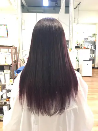 ロング カラー 青野 文香のヘアスタイル