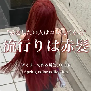 カラー 透けるやわらか艶髪♡ ナチュラルストレートのヘアスタイル