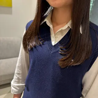 セミロング ホリグチ ルナのヘアスタイル