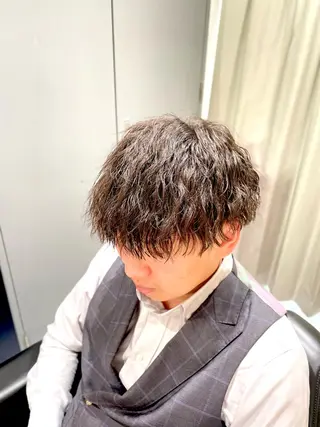 ミディアム パーマ メンズ 銀座メンズカット/ 銀座メンズパーマ/のヘアスタイル